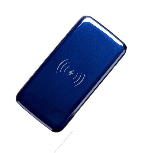 ABS 10000mAh UV finish Dual USB Mirror Wireless Charger Sticker Power Bank 5V 2.1A