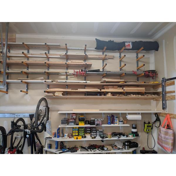 Стенная стойка для хранения древесины с 6-уровневой системой