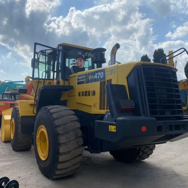 Construction Works Used Komatsu WA470 Loader 204kW Water Cooling 2nd Hand Loaders