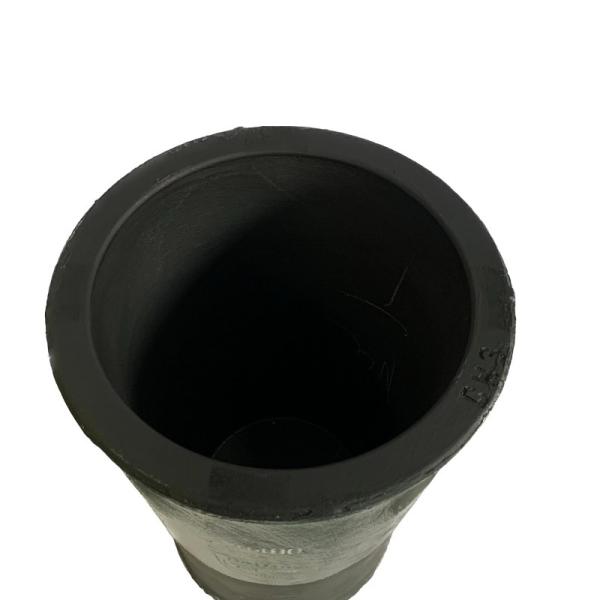 Capacity 1 - 100kg Silicon Carbide Graphite Crucible Induction Heating Straight Cylindrical