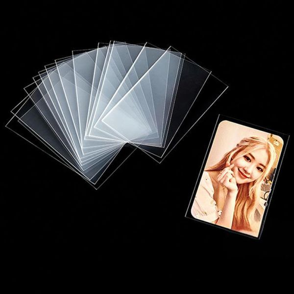 Custom Crystal Clear Card Sleeve Photo Sheet Transparent Acid-free Soft Card Protector 3R 4R 4D Photo Cover Sleeve