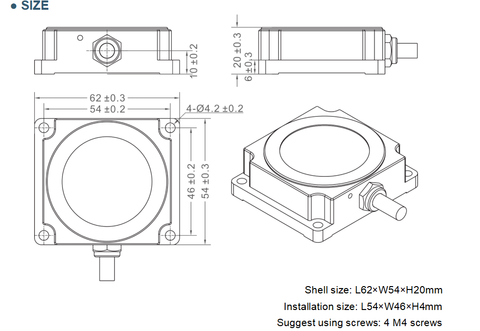 TL725D Angle Sensor Dynamic Attitude Sensor for Precision Agriculture