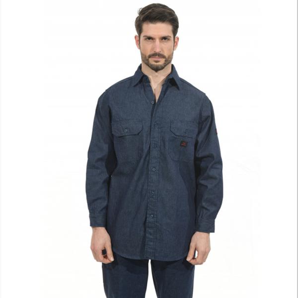 Long certificat d'UL de CAT 2 de la chemise 280gsm de soudure de denim de