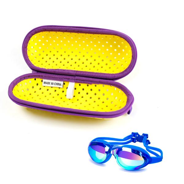 L18cm Swimming Goggles Case , PU EVA Safety Glasses Hard Case