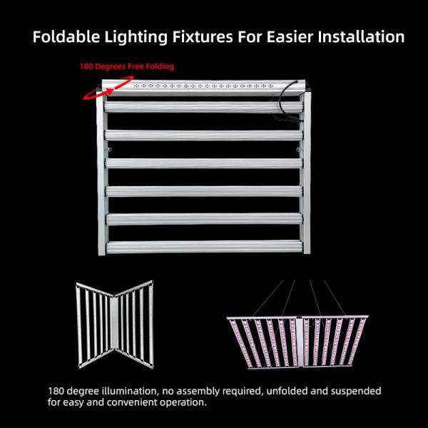Commercial plein spectre à deux voies UV IR 4x6ft 12 Bar 1300 Watt LED Grow Plant Light pour l'agriculture en serre à l'intérieur