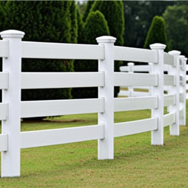 White Vinyl Horse Fence 1.5m High PVC With High Temp Resistance