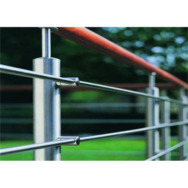 Outdoor Building Railing , 8mm SS316 Stainless Steel Rod Railing Anti Corrosion