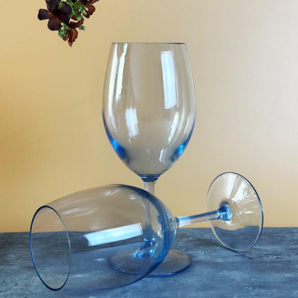 Logo Customization Acrylic Reusable Plastic Wine Glasses / Champagne Flutes Shatterproof