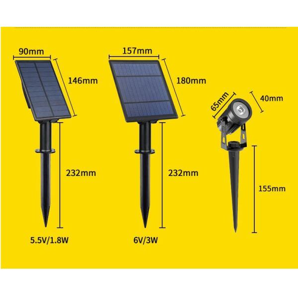 Cool White/Warm White/Multi Color Solar Landscape Spotlights for Garden Path Lighting