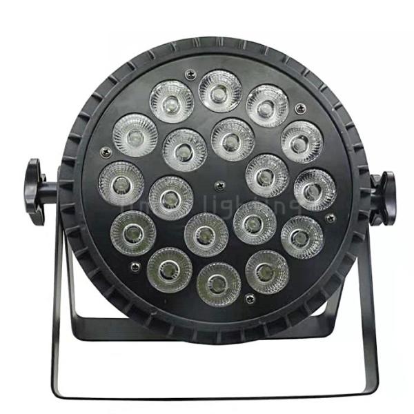 Big Lens DMX 18x10w RGBW 4in1 Aluminum Cast Indoor LED Flat Par Light