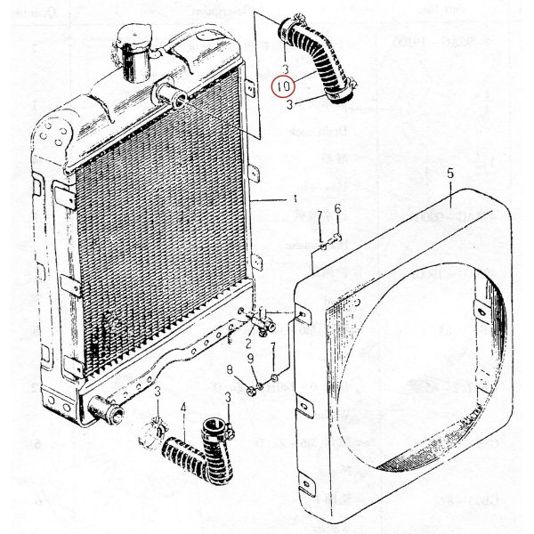 495AG Diesel Engine Spare Part - Hose Outlet 495AG-00001 Made in China