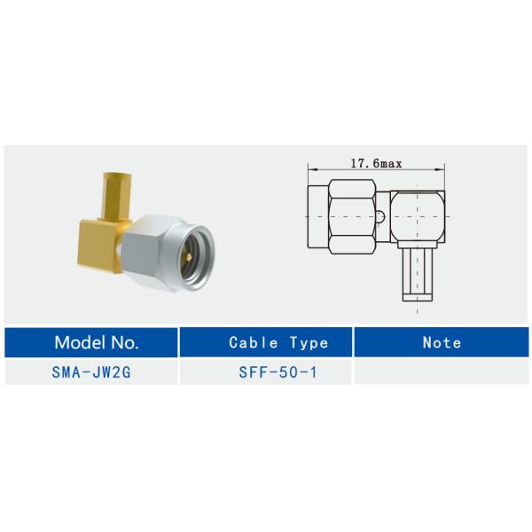 Brass Gold Plated SMA Male RF Connector Stainless Steel Right Angle Connector