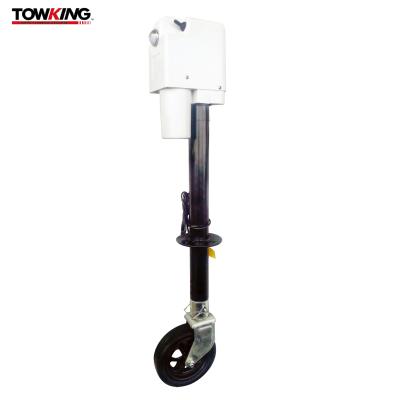 White A Frame Electric Trailer Jack With 8×2 Wheel 2500LB Capacity 18 Travel
