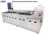 A máquina ultrassônica industrial do líquido de limpeza do multi tanque com enxaguadela do sistema de secagem para o óleo desengraxa