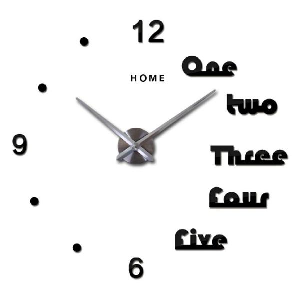3D Diy House Wall Clocks Mirror Wall Stickers Modern Unique Wall Clock