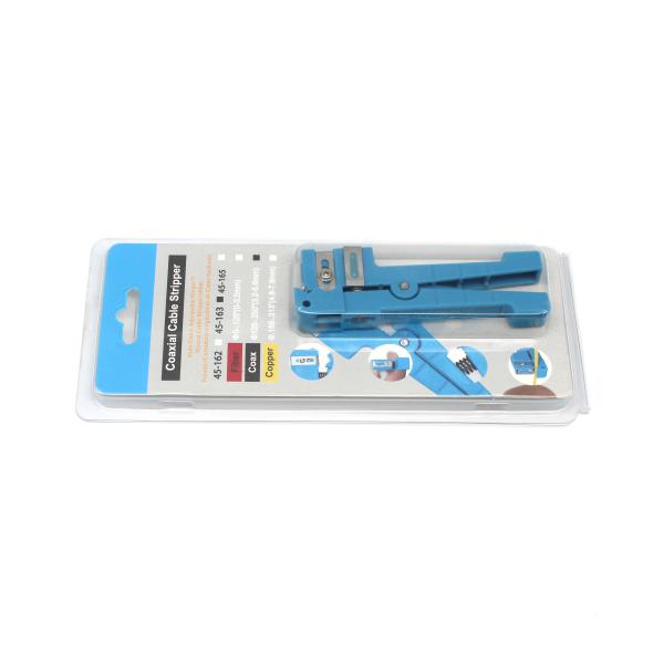 Blue Fiber Optic Stripper 45-163 Coaxial Stripper for Indoor Cable Stripping Solutions
