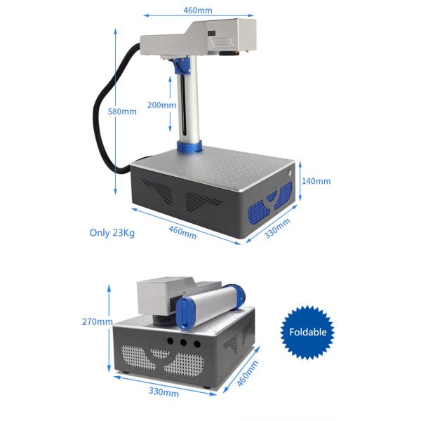 Настольная машина маркировки лазера стекловолокна 20W 30W 1064nm