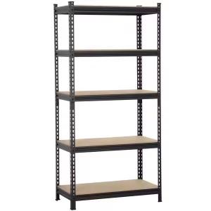 Metal Custom MDF Shelves Slotted Angle Steel Shelving Industrial Rivet Shelving