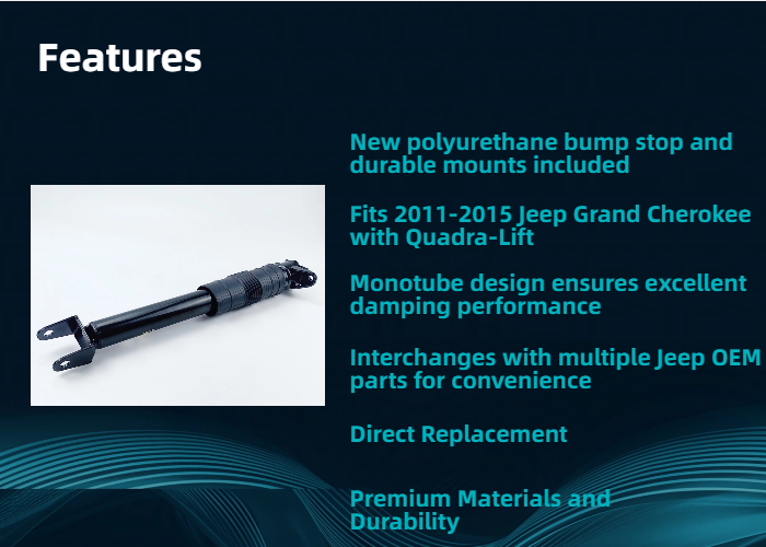 Rear Air Shock 2011-2015 Jeep Grand Cherokee (WK) with Quadra-Lift Assembly 68029553AE