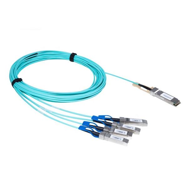 100G QSFP28 To 4x 25G SFP28 AOC Optical Active Cable