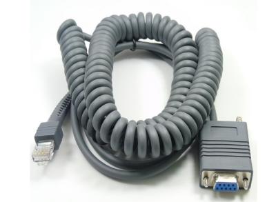 5M 16FT Coiled Rs232 To Rj45 Cable Spiral Serial For Symbol Barcode Scanner
