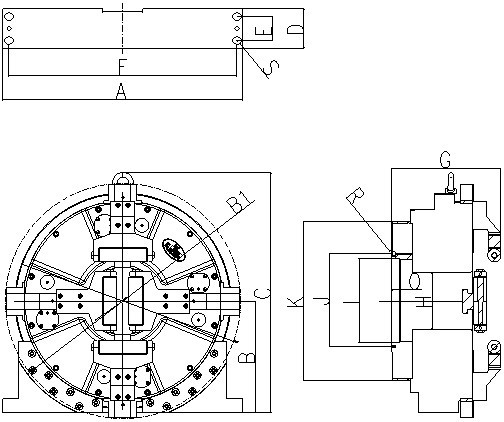 Цыпленок силы CNC цыпленка 4 челюстей пневматический роторный для автомата для резки трубы