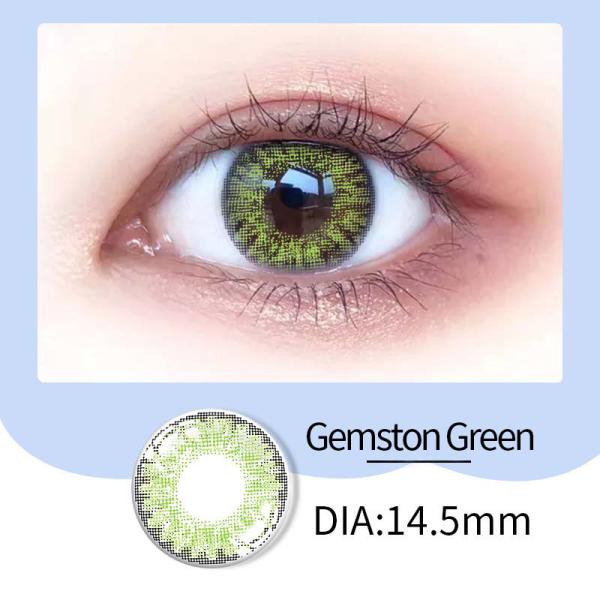 Color Lenses Mystic Green Dailies Contacts Yearly Wearing Pale Green Contact Lenses
