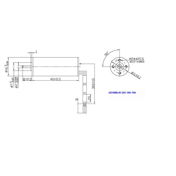 Slotless 16mm Industrial High Speed BLDC Motor 25000rpm 10.8m Nm For Vacuum Cleaner