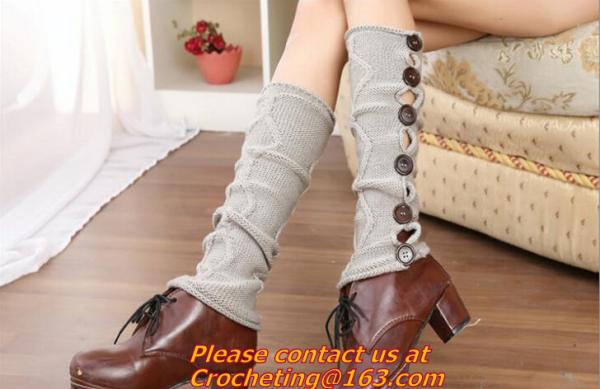 winter woods morning Leg warmers thick warm wool acrylic blend female loose socks boots