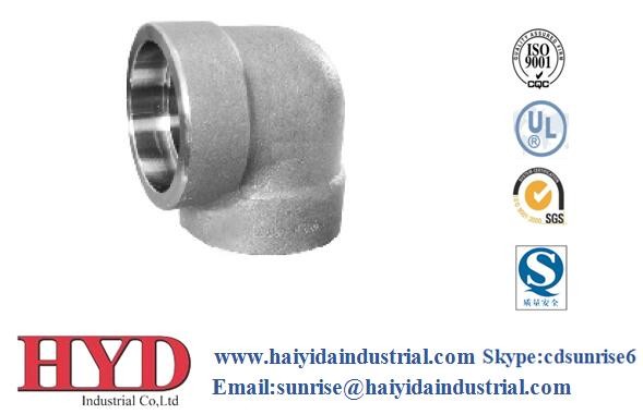 Forged Fittings stainless steel fitting 90°Socket Elbow