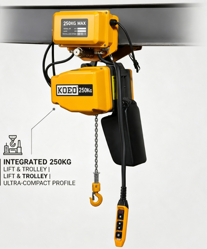380V Light Duty Chain Hoist Ultra Mini Portable Electric Chain Hoist 0.25 Ton
