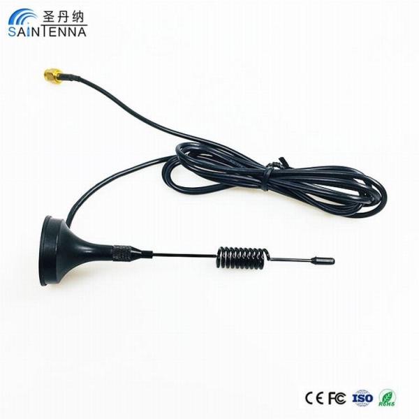 Black 495mhz 4G LTE Antenna , 3dbi GSM Antenna 3M OEM Service Available