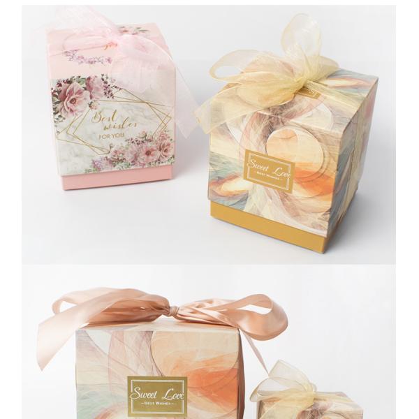 Коробка Handmade небольших ювелирных изделий свадьбы упаковывая с розовой лентой