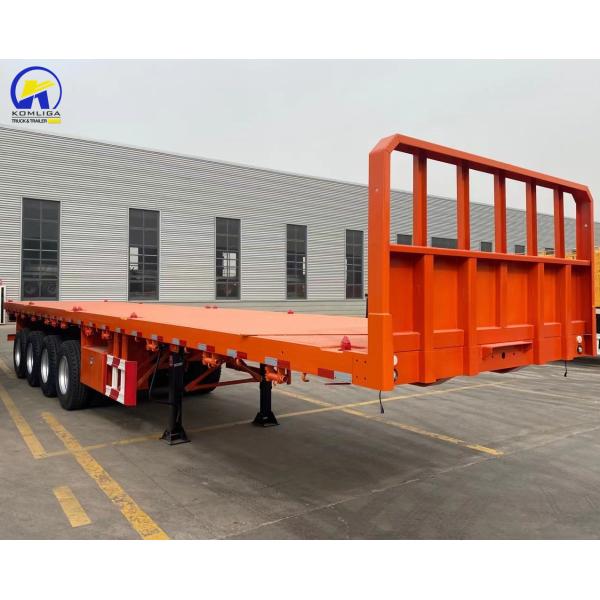 3 Axles 4 Axles 40FT 48FT Flatbed Semi Trailer with Tires and Tare Weight Approx. 6.2 T
