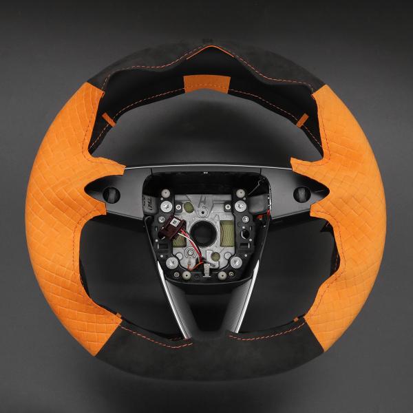 Customized High Quality Super Soft Suede Steering Cover For Tesla Model 3 2023-2024