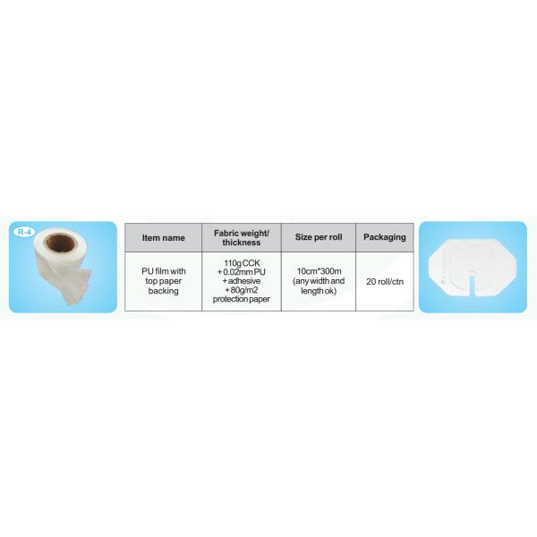 Waterproof Transparent Adhesive Fixation Tape Wound Dressing Fixer Plaster Fixomull PU Film Roll