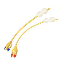 enduit de silicone jetable de double de ballon de la manière 16fr 4 de latex cathéter de Foley