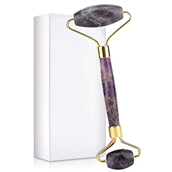 Black Amethyst 100% Crystal Gua Sha Stone Facial Roller for Private Label Skin Care