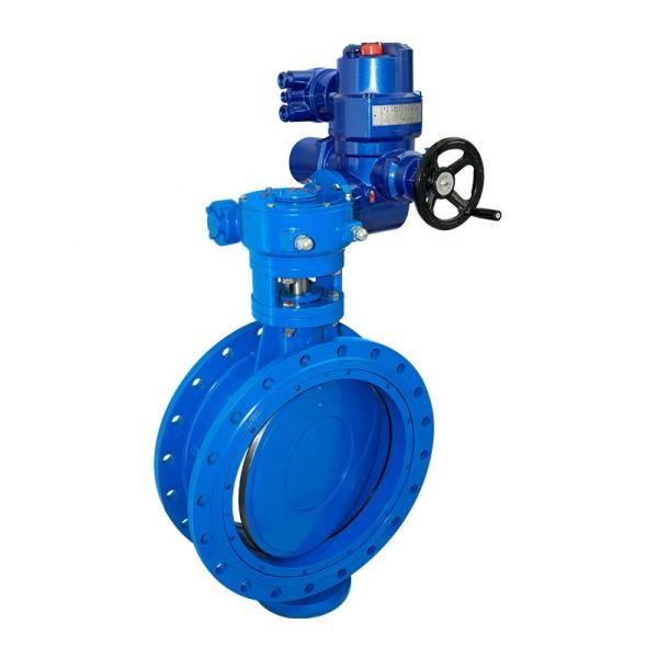 Dn600 Rubber Lined Electric butterfly Valve Water Type with Dust Flange