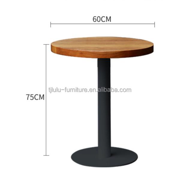 Modern Simple Style Dining Table Set for Office Building Solid Wood Restaurant Table