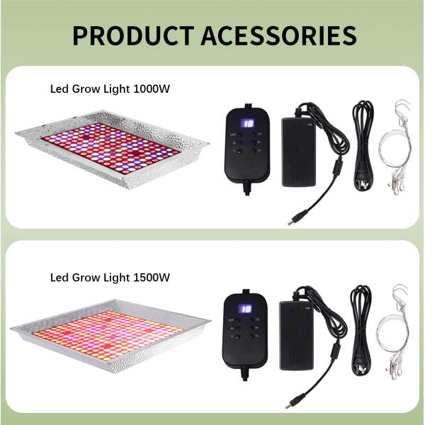 1000W LED Grow Light , Full Spectrum Sunlike Plant Growing Light
