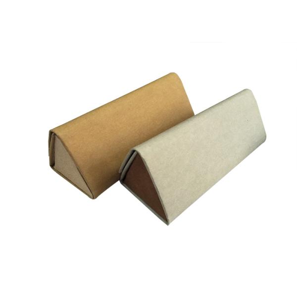Recycled Kraft Paper Hard case For Reading Glasses Triangle Optical Case Box