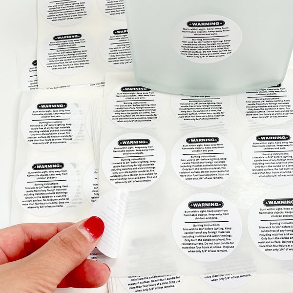 Custom Logo Round Thank You Self-Adhesive Sticker Sheet Circle Vinyl Sealing Packaging Label for My Small Business