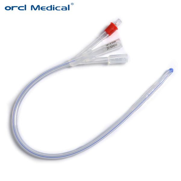 Orcl Silicone Disposable Medical Three Way Latex Foley Catheter Kit