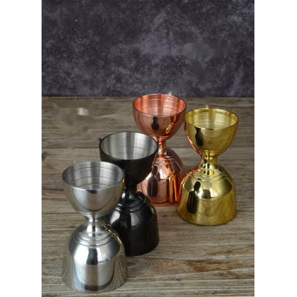 Factory Direct Metal SS Measuring Price Mini Stainless Steel Slim Double Bell Barware Custom Bar Jigger