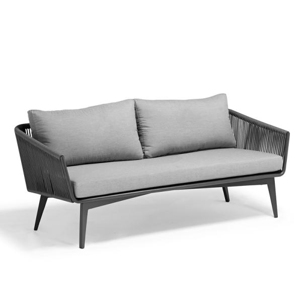 Outdoor Furniture Sofa Set Woven Rope And Aluminum 1+2+3 Seats Garden Sofa