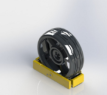 Lightweight Yellow Electrostatic Spraying Anti Theft Wheel Lock for Secure Parking