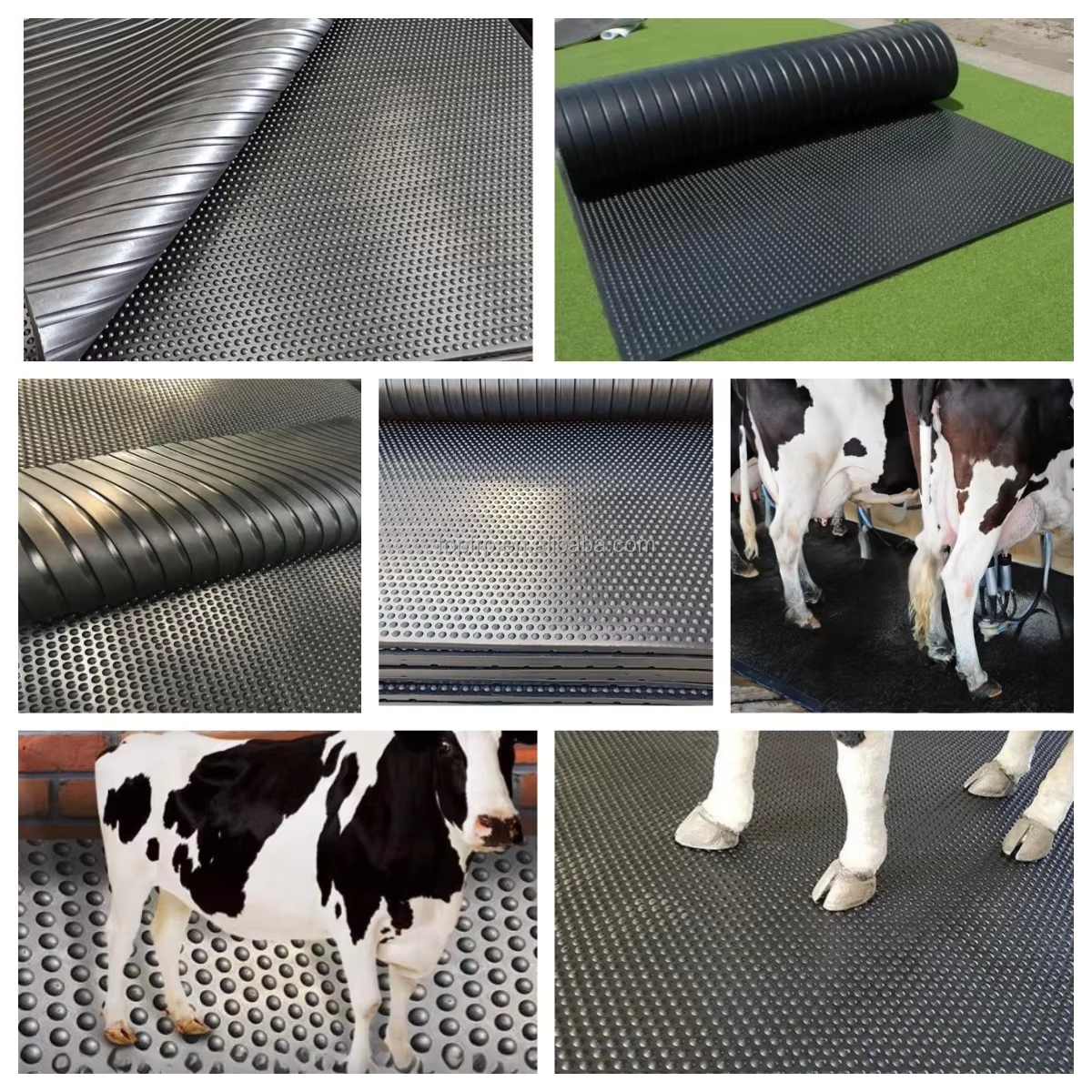 Anti-Slip Stable Mat with Shock Absorption and Durable SBR Rubber for Livestock Safety