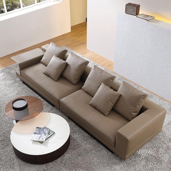 Modern Living Room Leather Sofa Combination Nordic Luxury Straight Row