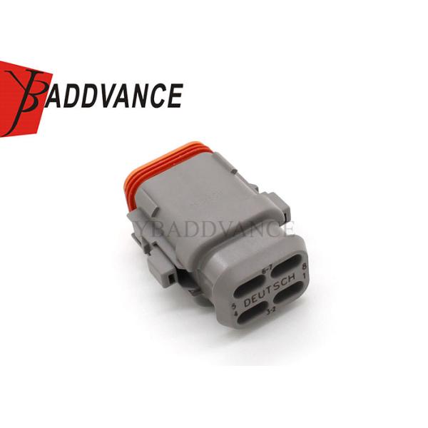 DT Series 8 Pin Deutsch Automotive Connectors With Shrink Boot Adapter DT06-08SA-E008 AT06-08SA-SRGRY